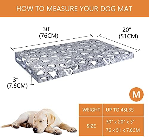 VANKEAN Reversible Cool/Warm Crate Mat Waterproof Washable Firm S-XXL Grey