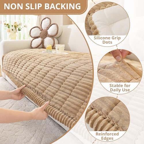 OstepDecor Couch Cover for Dogs, Washable Non Slip Sofa Cover for Pets