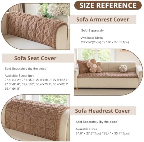 OstepDecor Couch Cover for Dogs, Washable Non Slip Sofa Cover for Pets