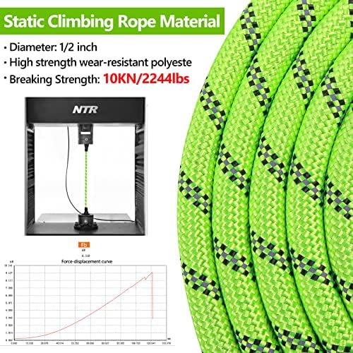 NTR Heavy Duty Dog Leash, 15FT Training Leash with Swivel Lockable Hook, Padded Handle and Highly Reflective Threads, Dog Lead for Walking, Hunting, Camping, Backyard for Small Medium Large Dog Green