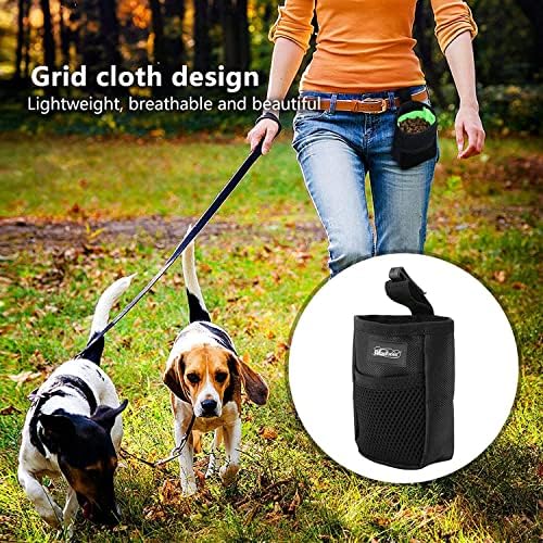 Mini Dog Treat Training Pouch Pet Kibble Treat Snack Bag Portable Puppy Bait Reward Pouch Pet Training Waist Bag Dog Treat Carrier Holder Food Storage Container Pocket for Walking Training Reward