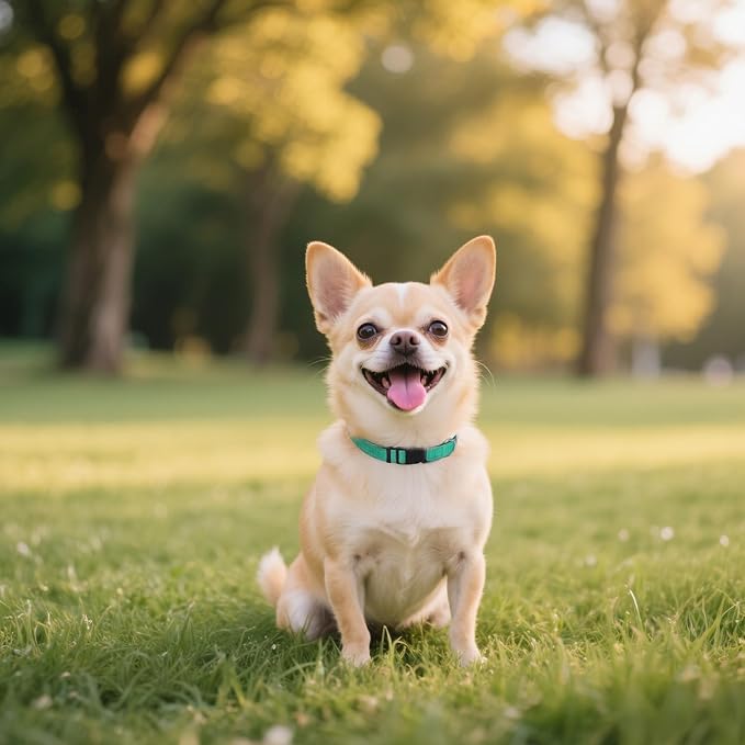 Reflective Dog Collar for Extra Small Dogs with Quick Release Buckle