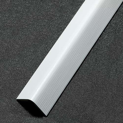 Wall Corner Protector White Wood Grain - 4 PCS, 3 ft x 1 in - Self Adhesive Corner Guards for Walls, Cabinet Doors, Edge Protector Trim; Easy to Install Wall Corner Guard (90cm x 2.5cm)