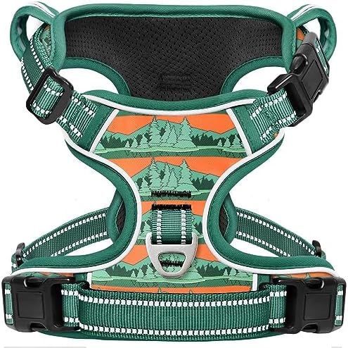Timos Dog Harness Medium Sized, Quick Release 3 Buckles, Wilderness, M