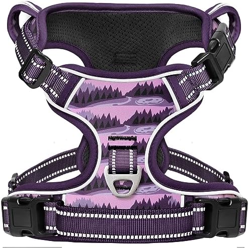 Timos Dog Harness Medium Sized, Quick Release 3 Buckles, Moon Night, M