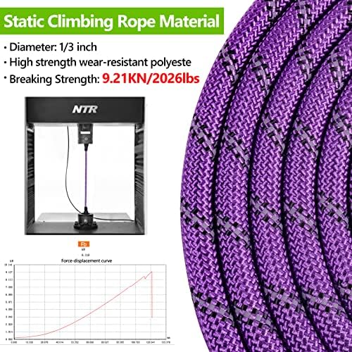 NTR Long Leash, 150FT Extra Long Leash for Large Breed Dog with Swivel Lockable Hook, Purple Heavy Duty Dog Lead for Walking, Hunting, Camping, Backyard