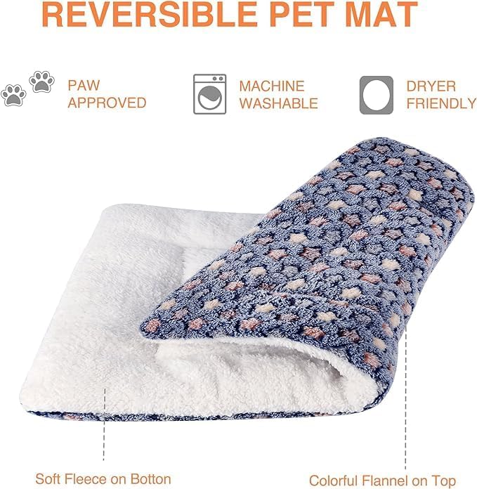 Mora Pets Dog Crate Pad Bed Ultra Soft Pet Mat Star Print 2 Pack 24 Inch