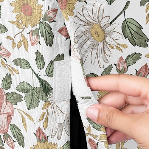 Sweet Jojo Designs 30in. Small/Medium Dog Crate Cover (Boho Vintage Floral) for Girls Pet Cage, Kennel Covers (Bohemian, Shabby Chic, Rose, Flower, Elegant, Wildflower, Farmhouse, Pink, Yellow, Green)