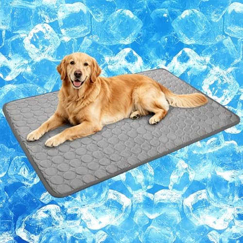 Mannice Pet Cooling Mat, X-Large, 3-4 Degree Cooler, No Water or Electricity Needed, Portable and Foldable, Safe for Dogs and Cats, Non-Irritating, Easy to Use, 3 Years Warranty