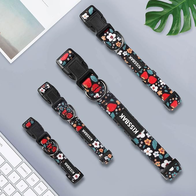Dog Collar for Small Dogs - Special Design Puppy Collar Cute Small Girl and boy Dog Pet Collar Soft Adjustable Fancy Floral Dog Collar for Puppies