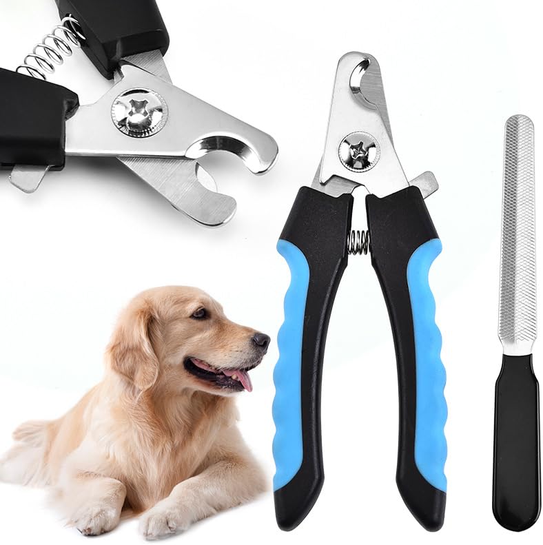 Pet nail clippers Dog nail clippers Nail sharpener set Large and small dog Golden Retriever Cat nail clippers supplies